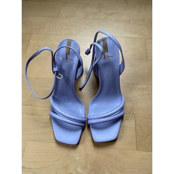 Sam Edelman BNWT "Kia" lilac purple block heel NEW ankle strap open toe - Picture 2 of 10